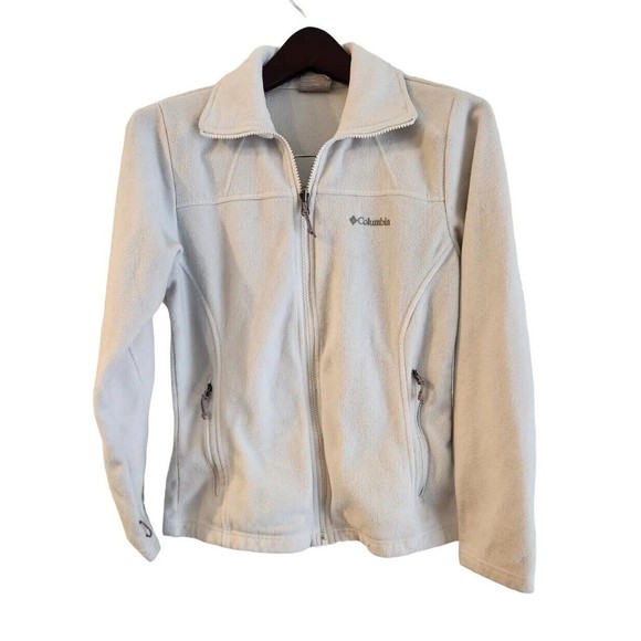 Columbia Jackets & Blazers - Columbia Sportswear Company‎ Women's White Fleece Full Zip Jacket Size Small